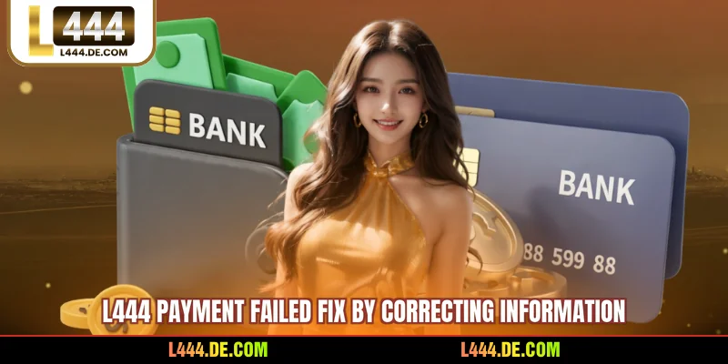 L444 payment failed fix by correcting information