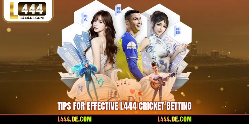 Tips for effective L444 cricket betting