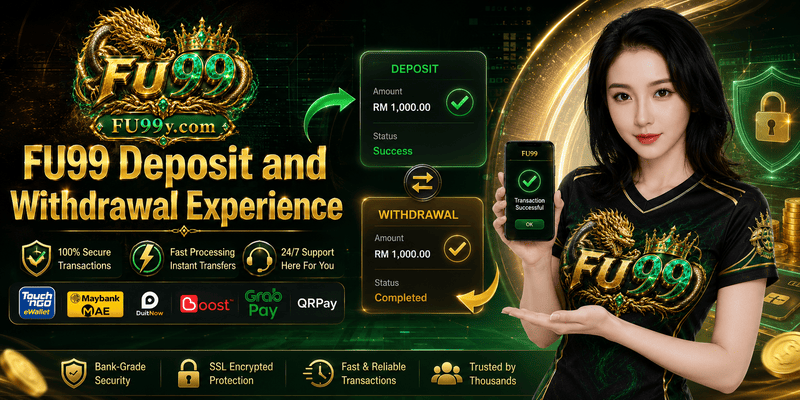 FU99 deposit and withdrawal experience featuring secure payment methods, streamlined transactions, and mobile-friendly account management.